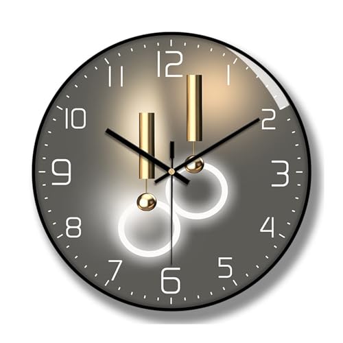 Horloge Murale Ronde à Quartz Idéale pour Décorer le Salon ou la Chambre