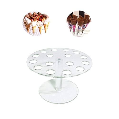 Unomor Ice Cream Holder Ice Cream Cone Holder Stand Icecreams Cotton Candy Cone Holder Waffle Cone Holder Cotton Candy Ice Cream Ice Cream Rack Charcuterie Cones Holder Stand Clear Stand