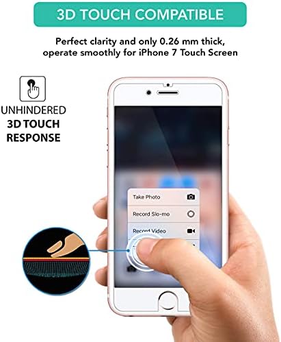 iSOUL Screen Protector for iPhone 8 and iPhone 7, iPhone 6s, iPhone 6, 4.7-Inch, Case Friendly, Tempered Glass Film, 4-Pack