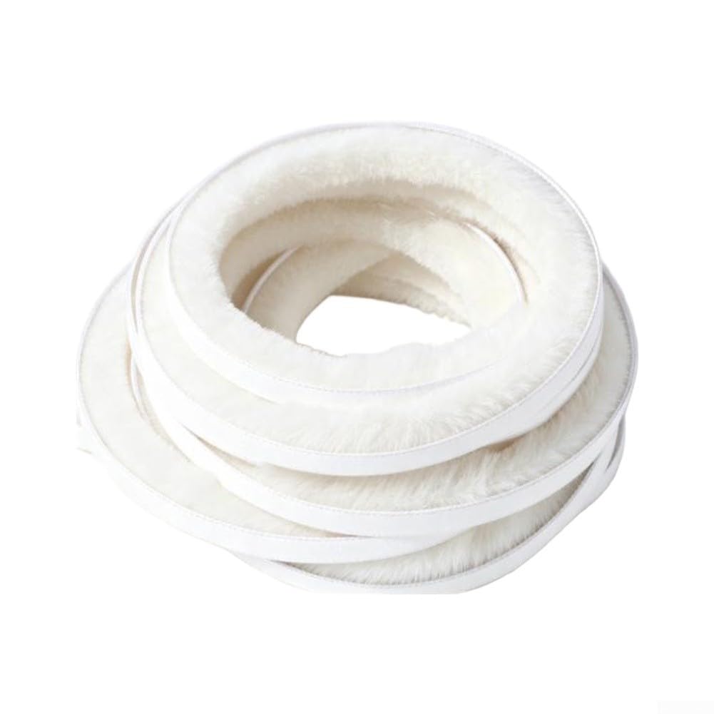 Cinta Autoadhesiva de Espuma Burlete para Ventanas y Sellador Aislante Térmico Anti para impacto 9x5mm Varios Colores(White)