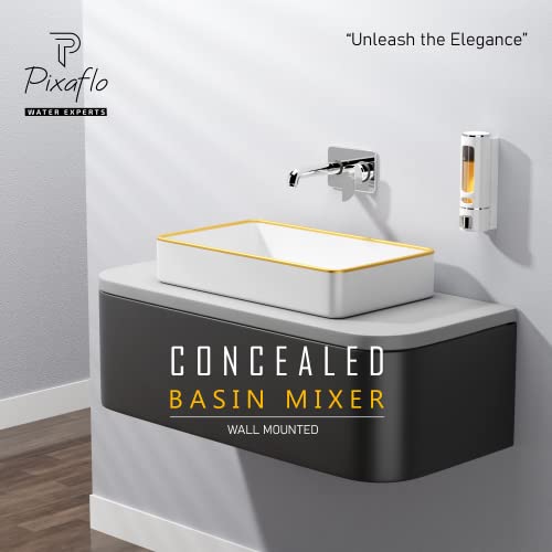 Image of Pixaflo Brass Concealed Single Lever Chrome Basin Mixer with Exposed Parts Kit (Complete Set) (Extant)