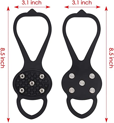 Ybeny 3 Pairs Snow Cleats Ice Cleats For Shoes And Boots,Non Slip Gripper Spikes For Shoes Boots, Ice Shoes Grippers Ice Grippers For Shoes And Boots,Microspikes For Hiking #TOP4