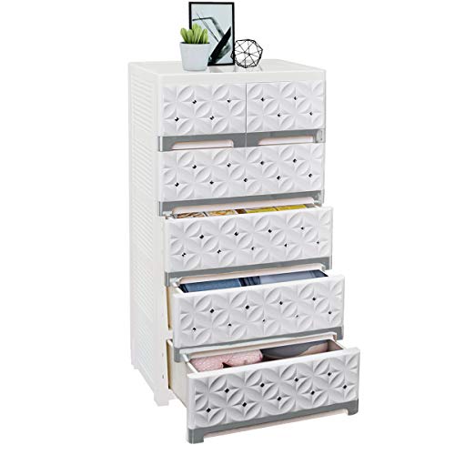 Nafenai Plastic Drawers Dresser Storage Drawers Large Tall Dresser Bedroom Organizer Storage Cabinet For Closet Office Playroom 6 Drawers Armoire White Buy Online In China At China Desertcart Com Productid 88022132