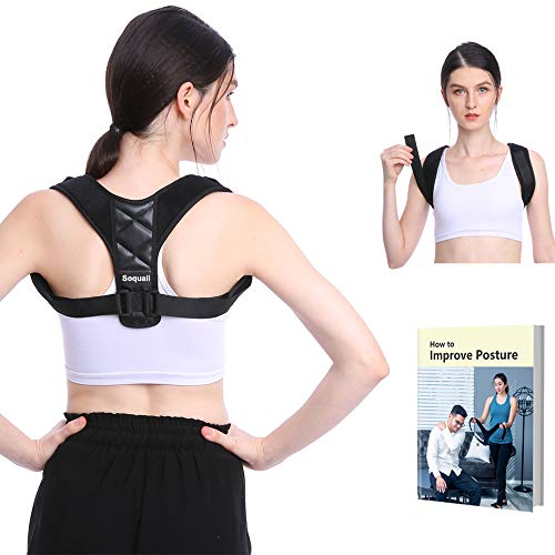 Back Posture Corrector for Women & Men - Back Brace Support Belt, for Shoulder Neck Pain Relief, Slouching Hunching Correction | Adjustable Upper Back Straightener, Comfortable Under Clothes