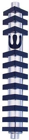 Agayof Medium Shin Mezuzah with 3-D Stripes 1.2" x 6" / 2.5 x 15 cm - Pink