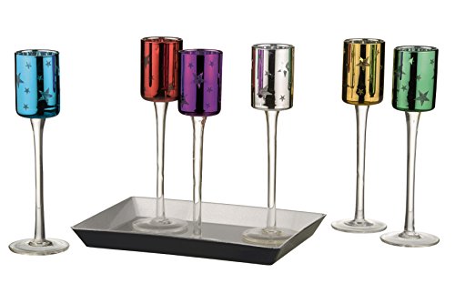 Artland 7 Piece Shooting Stars Liqueur Set-Can, Multi/Coloured, 5.5 x 5.5 x 18 cm