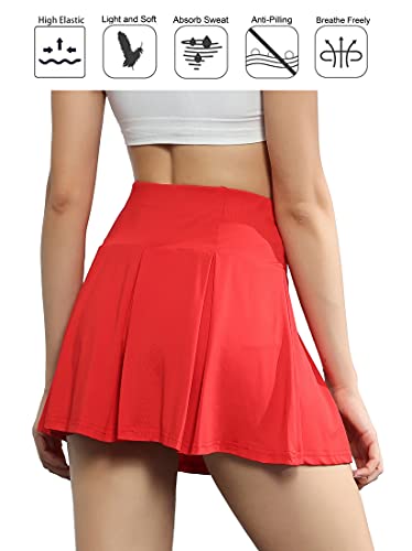 image for HDLUSIA Women's Active Skort Athletic Stretchy Pleated Tennis Skirt fo
