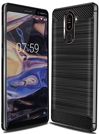 Image of Hybrid Carbon Fiber Back Case for Nokia 7 Plus (Black)