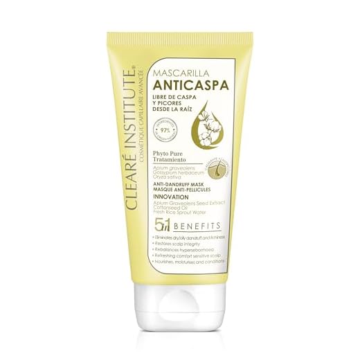 Clearé Institute | Mascarilla Capilar Anticaspa | Acondiciona e Hidrata el cabello | Elimina la Caspa y los Picores | Sin Sulfatos, Parabenos ni Siliconas | 97% Ingredientes Naturales | 150 ml