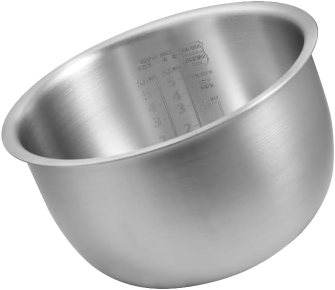 316 Stainless Steel 3L Inner Pot Compatible with Zojirushi Models Using B263/B265 | Thickened Replacement Rice Cooker Bowl | Food-Grade Stainless Insert