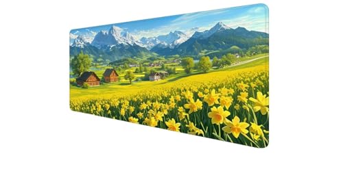 Tapis de Souris Fleur grand format 1600x800mm tapis souris xxl gaming antidérapant