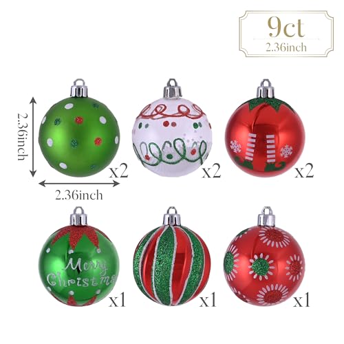 Adornos de árbol de Navidad a granel blanco y elfo de 2.36 pulgadas 6