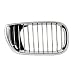CarPartsDepot, Front Grill Grille Chrome Bar Insert/Black Frame Plastic Right (Passenger Side) Assembly, 400-12103-02 BM1200129 51137042962