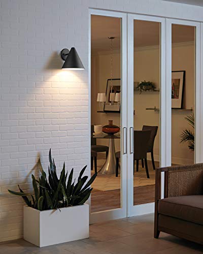 Sea Gull Lighting 8538501-12 Crittenden One Outdoor Wall Lantern Outside Lighting, Black Finish #TOP6