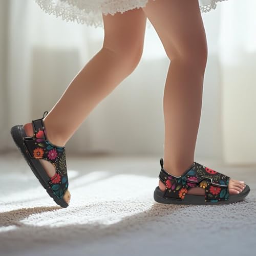 Forchrinse Girls Sport Sandals Comfort Open Toe Hiking Sandals Outdoor Beach Water Shoes for Toddler/Little Kid/Big Kid4