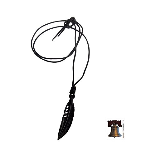 NOVICA Artisan Handmade Mens Leather Pendant Necklace Carved Horn on Cords Indonesia Animal Themed Bird [cord 18 in min L x 23.5 in max L x 0.1 in W Pendant(s) 2.4 in L x 0.5 in W x 0.2 In]3