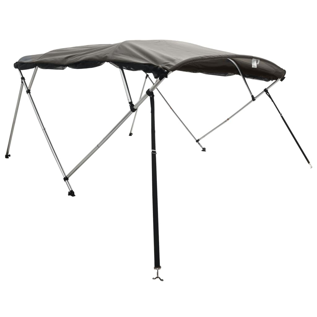 vidaXL Toit bimini à 4 arceaux parois en maille 243x(170-182)x137 cm