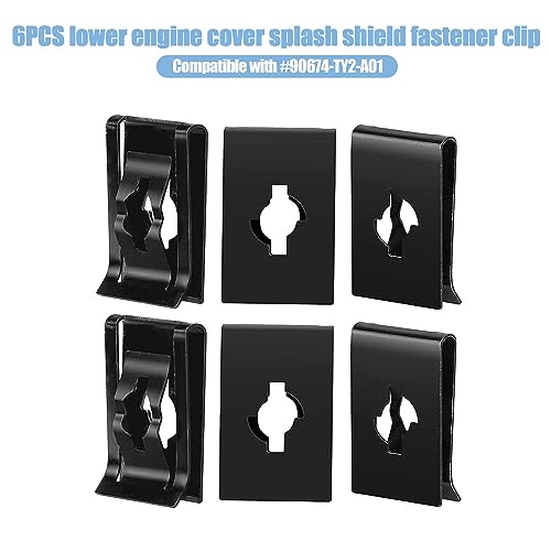 Image of gunhunt 14 PCS Lower Engine Radiator Splash Guard Screws, Engine Access Cover Pins, Radiator Hood Fastening Clips, Suitable for Honda Accord Civic CRV 90674-TY2-A01, 90105TBAA00 (Silver)