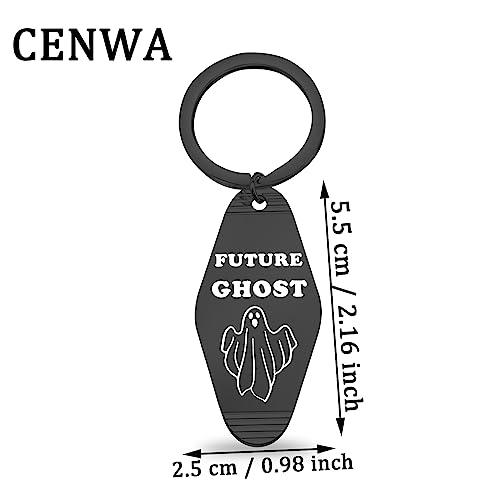 Image of CENWA Halloween Gifts Cute Ghost Keychain Future Ghost Halloween Accessories Spooky Jewelry (future ghost K)
