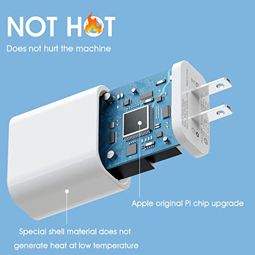 4Pack USB C Charger Block 20W, iGENJUN for Phone Fast Charger Wall Charger with PD 3.0, Compact Type C Power Adapter for Phone 15/14/13, Galaxy, Pixel, AirPods Pro (Arctic White)