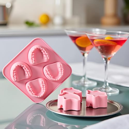 Moldes de silicona para hielo forma dientes set 2 pcs miniatura 4