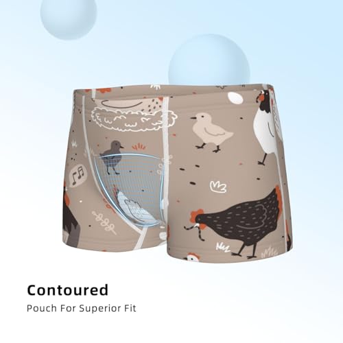 Boys' Cotton Boxer Brief Soft Underwear-Chicken4