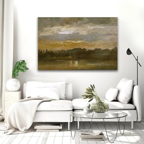 Impression murale J.C. Dahl peinture romantique salon chic - 5
