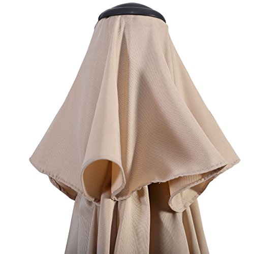 Giantex 10Ft Solar Patio Umbrella Sunbrella Without Lights, 6 Ribs Market Steel Tilt W/Crank For Garden, Deck, Backyard, Pool Indoor Outdoor Use #TOP5