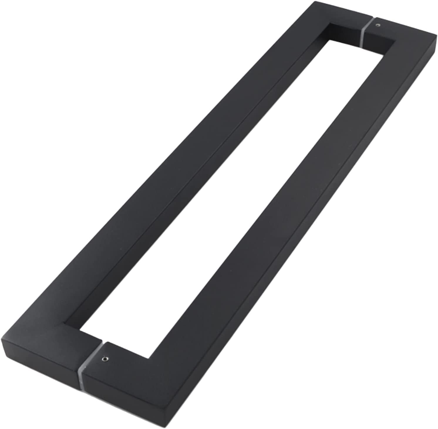 Poignée de porte de grange noire 80 cm | Design carré moderne et robuste pour intérieur