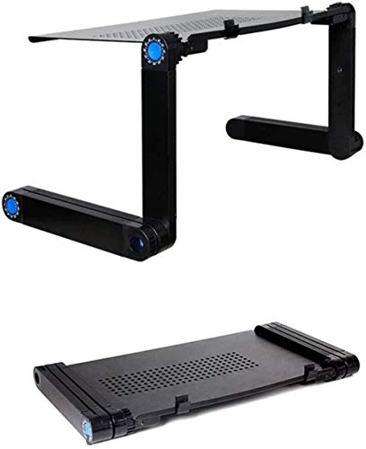 Tisch Tragbarer Klappbarer Aluminium-Laptop-Schreibtisch, Verstellbarer Laptop-Ständer Ergonomisches Frühstücksbett-Bücherregal Für Ultrabook,