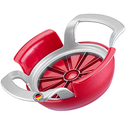 Westmark Cortador de manzanas y peras con plato de corte Divisorex-Spezial, Aluminio/Acero Inoxidable/Plástico, Plateado/Rojo, 51112260