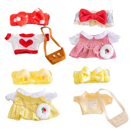 Vêtements en peluche pour canard 30cm comprenant pulls jupes bandeaux et sacs