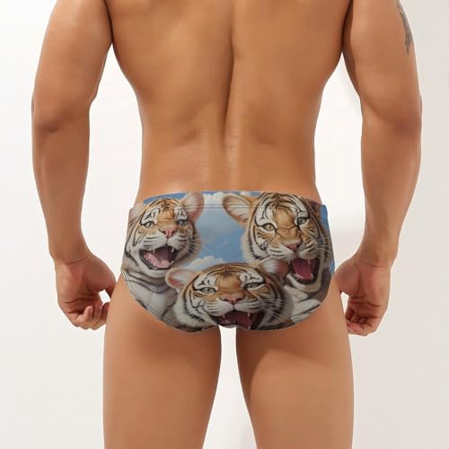 Cute Tigers Men's Swim Briefs Sexy Bikini Swimsuit Beach Shorts Underwear Low Waist2
