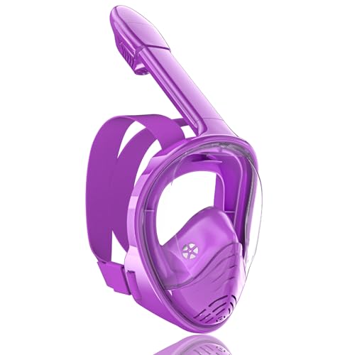 Image of QingSong Kids Snorkel Mask Full Face, Snorkeling Set with Camera Mount, 180 Degree Panoramic View Snorkeling Gear Anti-Fog Anti-Leak