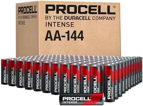 ProCell Intense AA High-Performance Alkaline Batteries (144 Pack), 10-Year Shelf Life, Bulk Value Pack for High Power Professional Devices