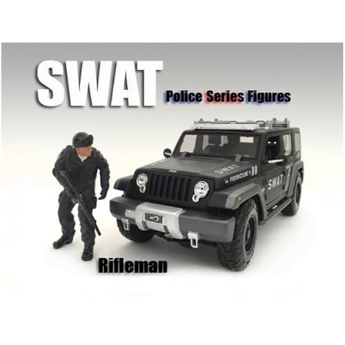 Figurine de fusil SWAT Team 1/24 miniature en résine pour décorations et maquettes