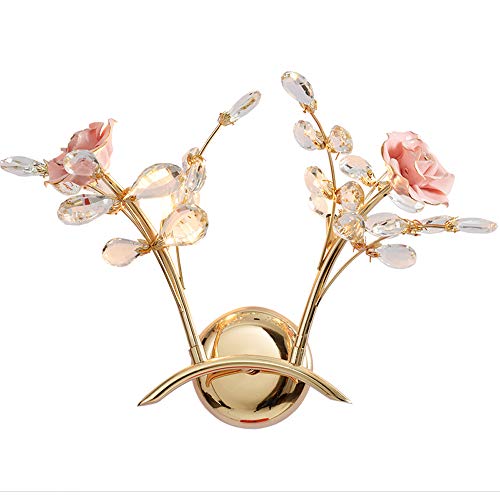 Preisvergleich Produktbild Wandleuchte Kristallwand-Lampe, kreative Blumen-förmigen LED-Wandleuchte, Wohnzimmer Schlafzimmer Nacht Restaurant Study Aisle Kreative dekorative Wand-Laterne.