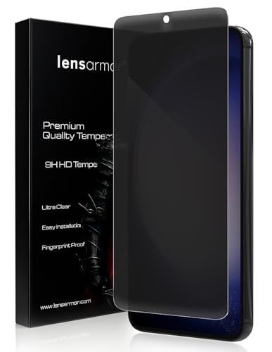 Image of Lensarmor Compatible with Samsung Galaxy S23 / S22 Borderless Privacy Screen Protector (1 Pack) - Anti-Spy 9H Tempered Glass, Borderless Full-Clear Design, Side-View Protection & Case-Friendly Fit
