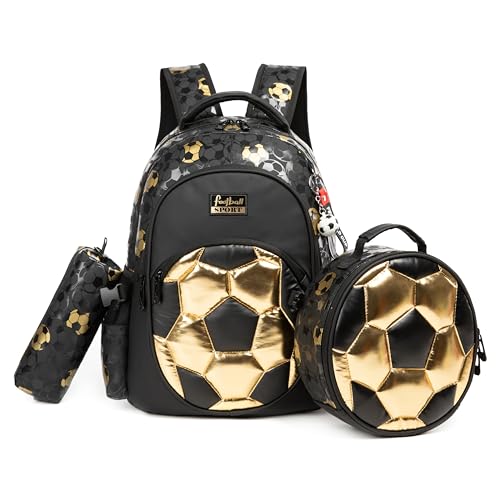 Image of Boys' School Backpack with Lunch Box and Pencil Case - Ideal for Teens and Middle School Students
