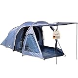 Skandika Tunnelzelt Helgver 3 Sleeper | Festival Zelt für 3 Personen, großer Vorraum, Sleeper Technology, wasserdicht, 3000 mm Wassersäule, Schwarze Schlafkabine | Zelt für Festival, Camping, Outdoor