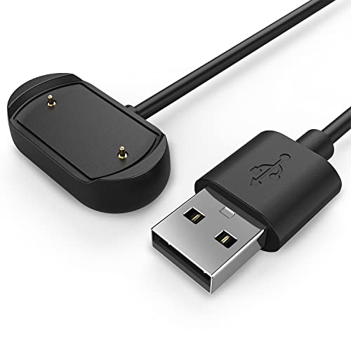 TUSITA Chargeur Compatible avec Amazfit GTR 4, GTR 3, GTR 3 Pro, GTS 3, GTS 4, T-Rex 2 - USB 2 Pins 18.5mm 0.73inch Câble de Chargement 3,3ft 100cm - Montre...