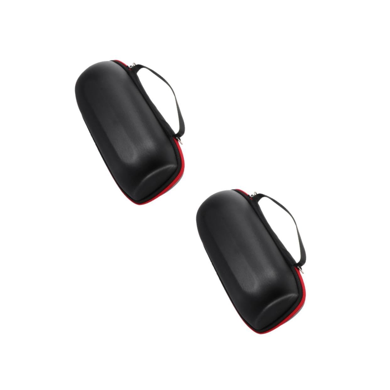 BESPORTBLE Microphone Storage Pouch Speaker Case for Carrying Mic Cables and Accessories Lightweight Durable Black Design Convenient Zipper Closure Easy to Carry