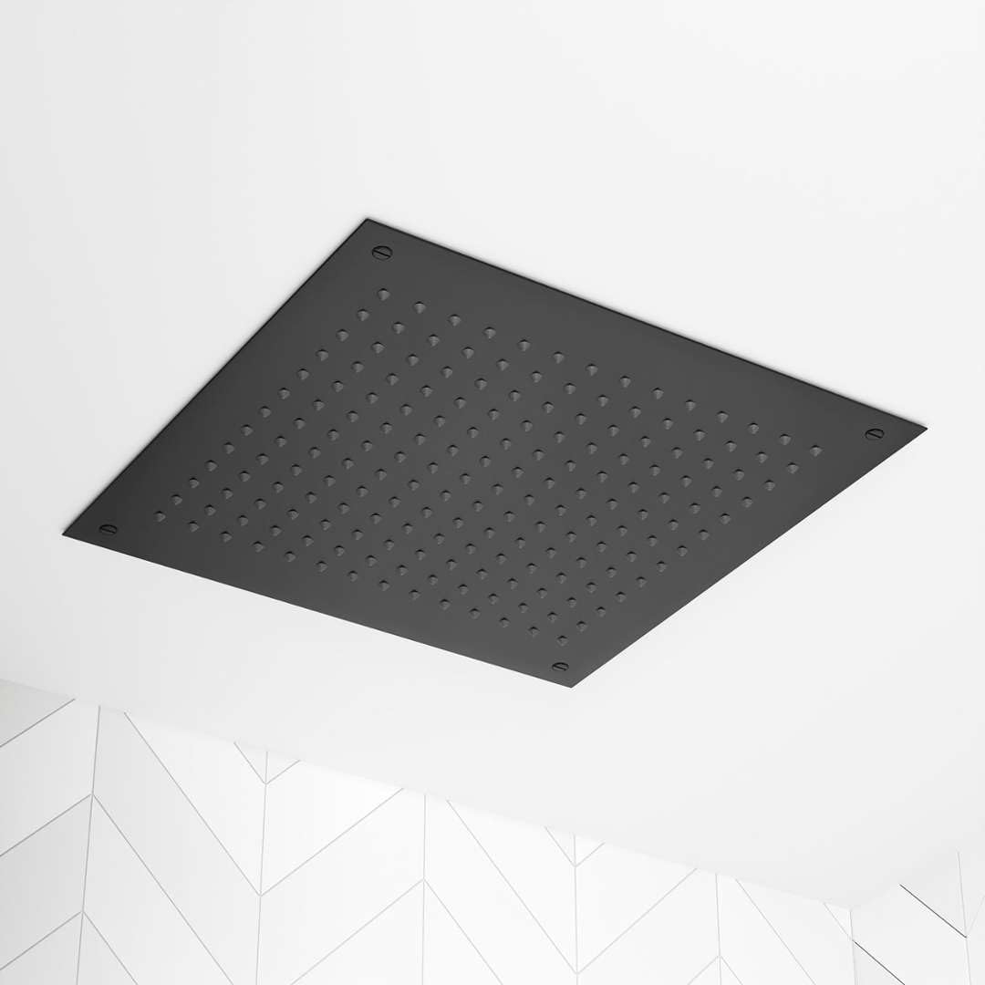 Ducha mural Steinberg Relax Rain, montaje empotrado en el techo, Easy-Clean, 550x550mm, 39065, Color: Matt Black