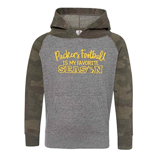 Youth Toddler Packers Hoodie Green Bay Shirt Wisconsin Sweatshirt Kid Child Gift Soft Grey Camo Hoodie