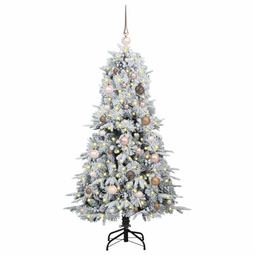 Árbol de Navidad artificial de 150 cm blanco con ramas articuladas 4