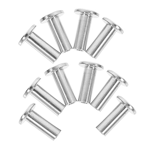 LIFKICH 10pcs Stainless Steel Railing Wire Connector Deck Cable Railing Kit Protective Sleeve for Cable