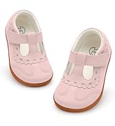 LeIsfIt Toddler Girl Shoes Mary Jane Dress Shoes for Girls Wide Breathable Ballet Flats for Party...