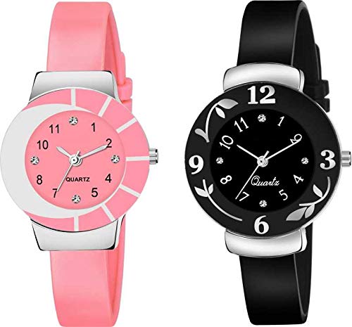 HIRA Pink PU and Black Dial Womens and Girls Combo Watches (B08C4XM1NW) Amazon Price History, Amazon Price Tracker