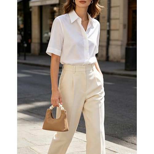 Image of DORIS&JACKY Small Top Handle Clutch Purse for Women, Designer Evening Bag With Pearl Tote Handle and Chain Strap