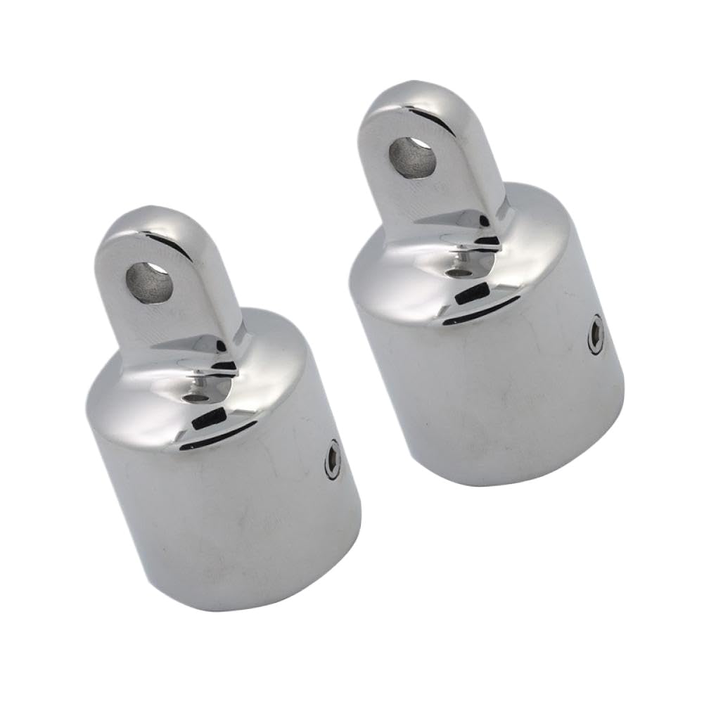 2 Pieces 316 Stainless Steel 22mm 25mm Marine Bimini Tops Fittings Mirror Polish Cap(Ships from: China Mainland; 25mm)